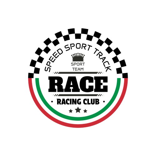 White germany racing emblem Royalty Free Vector Image