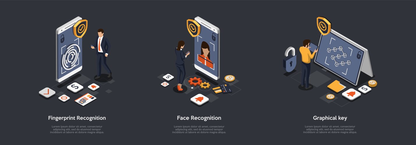 Cyber security of mobile and computer network vector image