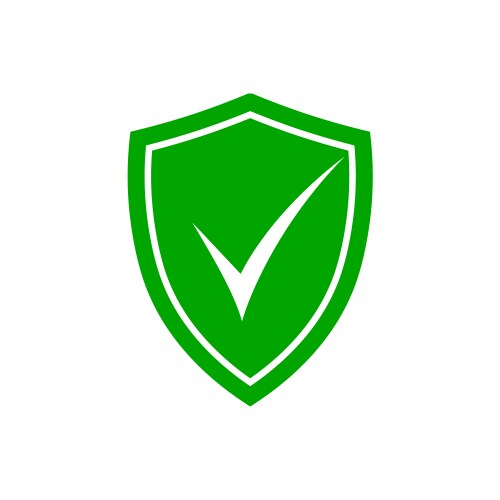 Protection green shield – Royalty-Free Vector | VectorStock