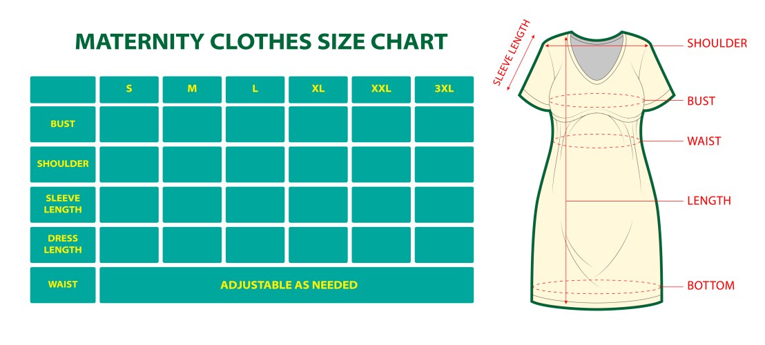 Size chart clothes Vector Images & Graphics for Commercial Use | VectorStock Size chart clothes Vector Images & Graphics for Commercial Use | VectorStock