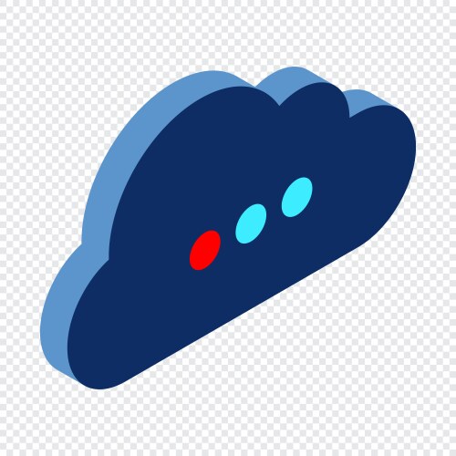 Isometric cloud database computing and file vector image