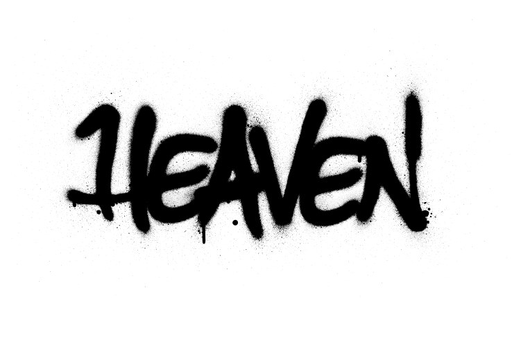 Black Graffiti Word Spray on White Vector Image