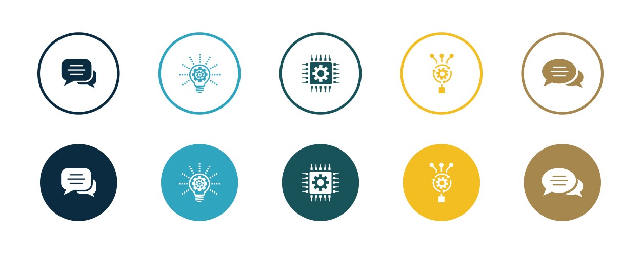 Chat innovation technology algorithm message vector image