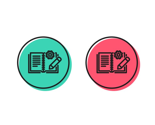 Engineering documentation line icon technical vector image