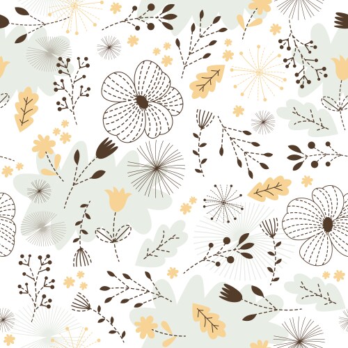Floral seamless background Royalty Free Vector Image