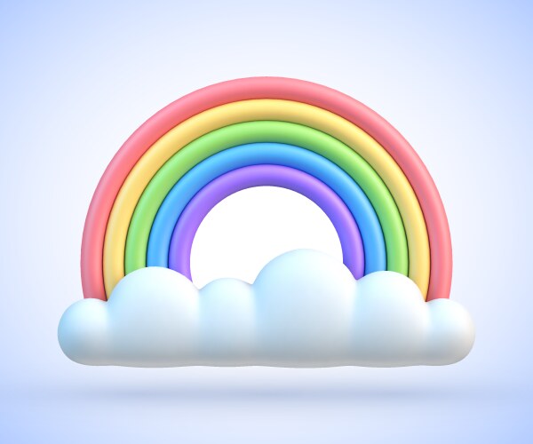 Colorful rainbow arch 3d – Royalty-Free Vector | VectorStock