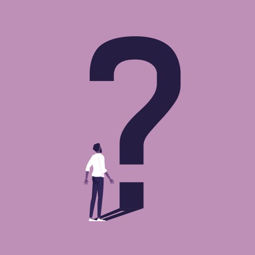 Problem Solving and Question Mark vector image