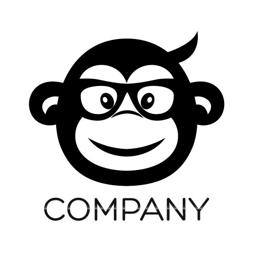 Modern monkey logo vector image