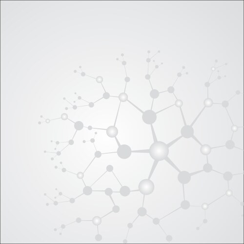 Molecule structure gray background Royalty Free Vector Image