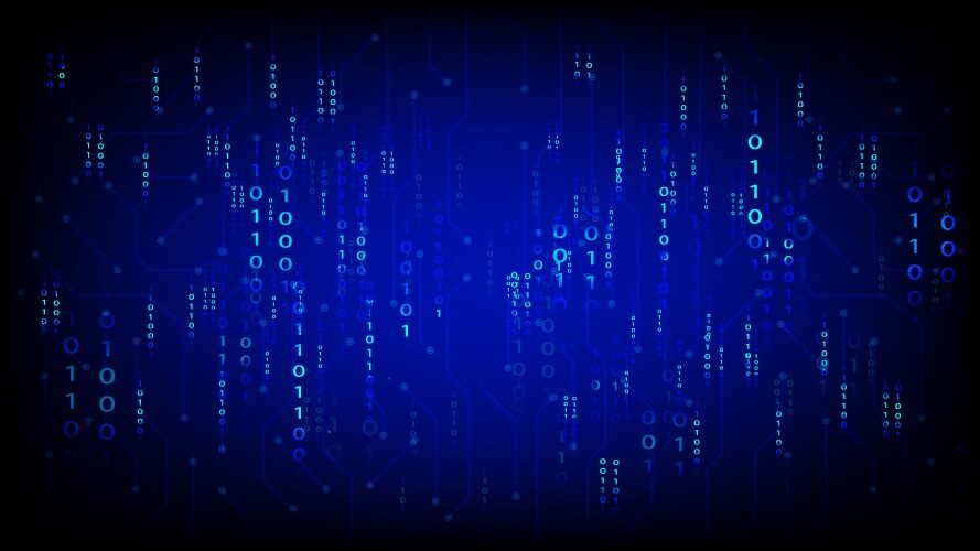 Abstract background binary with a number digital vector image