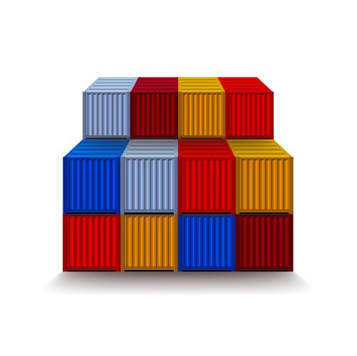 Container loading Royalty Free Vector Image - VectorStock