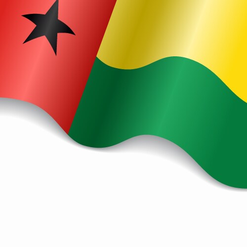 Guinea-bissau flag wavy abstract background Vector Image
