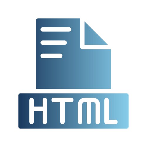 Html document file text icons with a soft vector image