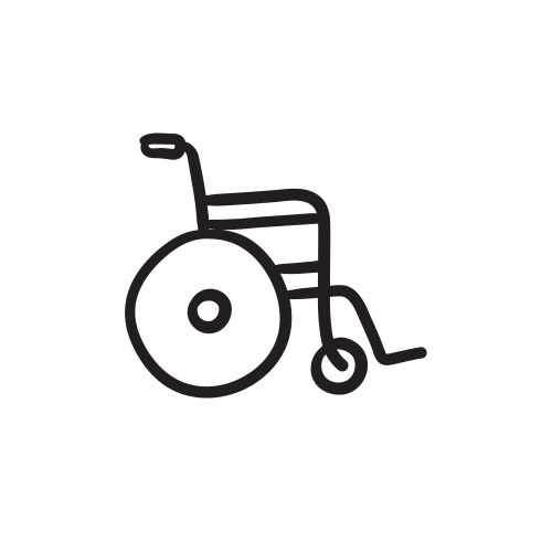 Wheelchair sketch icon Vector Image