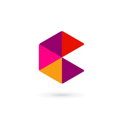 S letter logo triangle geometric icon Royalty Free Vector