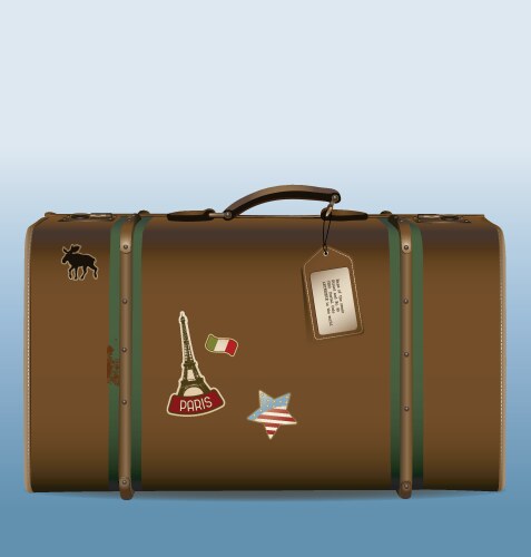 Stack of vintage suitcases Royalty Free Vector Image