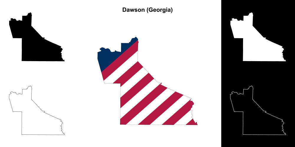 dawson outline map vector image