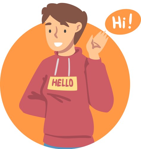 People saying hello Royalty Free Vector Image - VectorStock