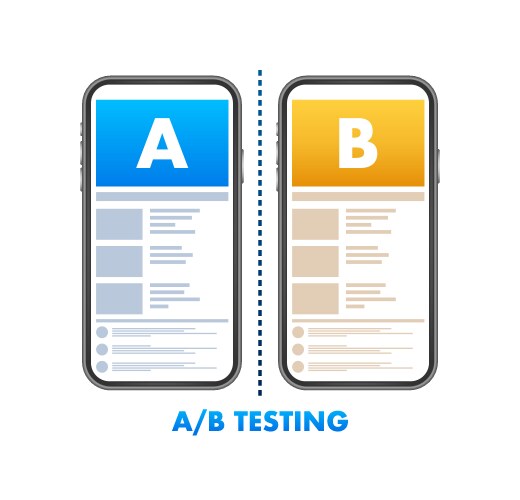 Ab testing split test bug fixing user feedback vector image