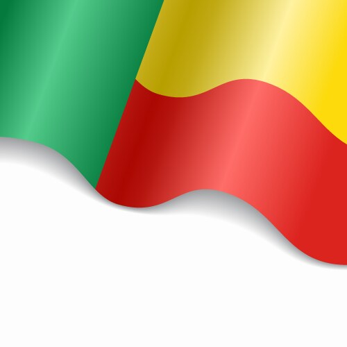 Benin Flag Wavy Background Vector Image