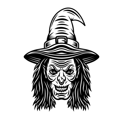 Wizard Monochrome Hat Royalty Free Vector Image