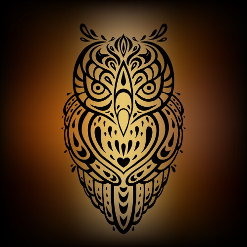 Decorative owl ethnic pattern Vector Image