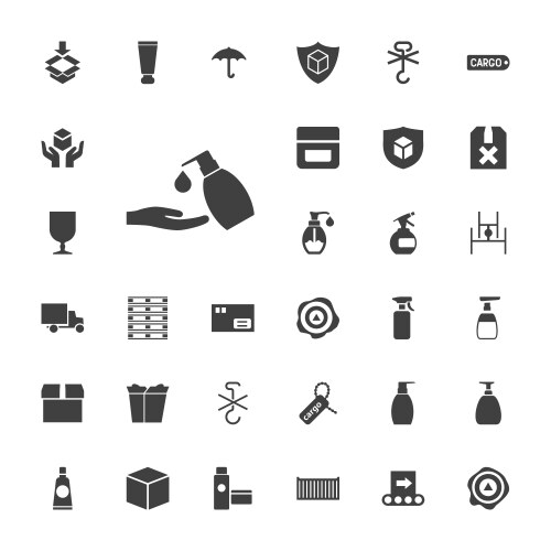 25 packaging icons (34081922) – Free Vector | VectorStock