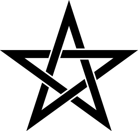 Pentagram Symbol - Satanic Icon Vector Image