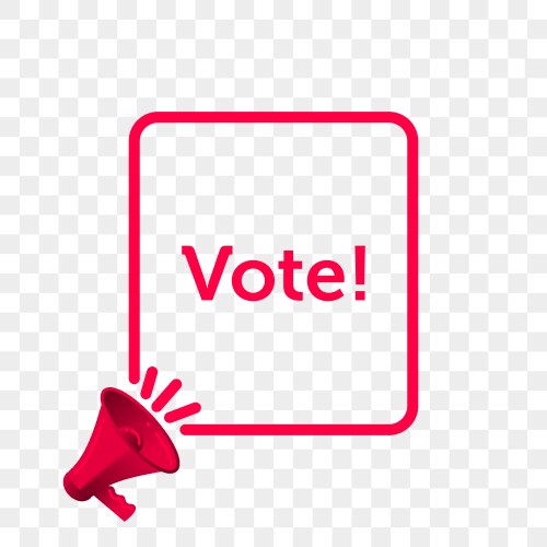 Vote message quote megaphone icon vector image