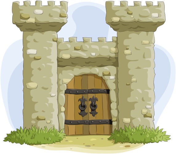 Ancient gate Royalty Free Vector Image - VectorStock