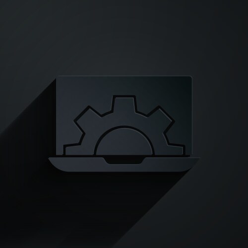 Paper cut software web development programming vektorbild