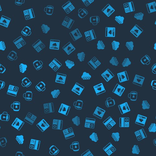 Set debugging cloud technology data transfer web vektorbild