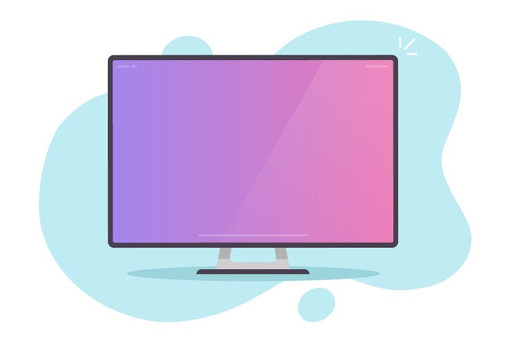 Empty Computer Screen - Blank Monitor Display vector image