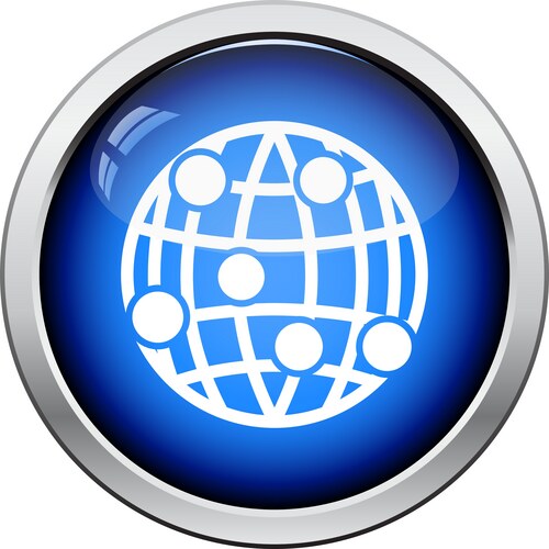 Interface line icons collection connection point Vector Image