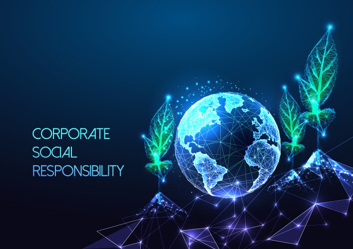 corporate social responsibility sustainable vector image