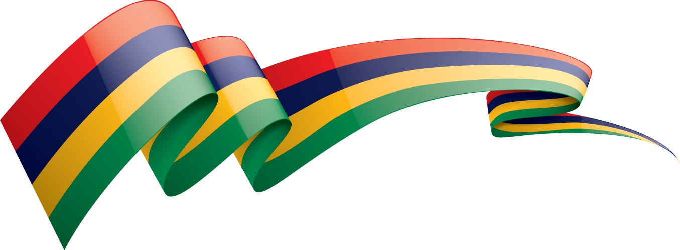 Mauritius flag on a white vector image