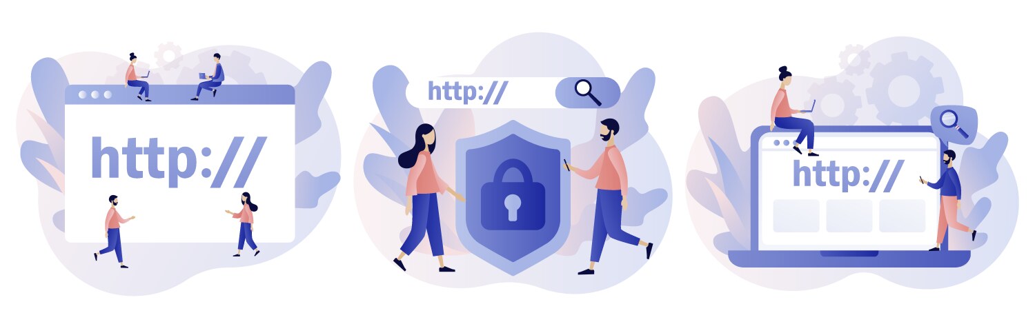 Hypertext transfer protocol concept http data web vector image
