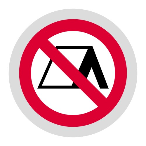 Forbidden sign modern round sticker vector image