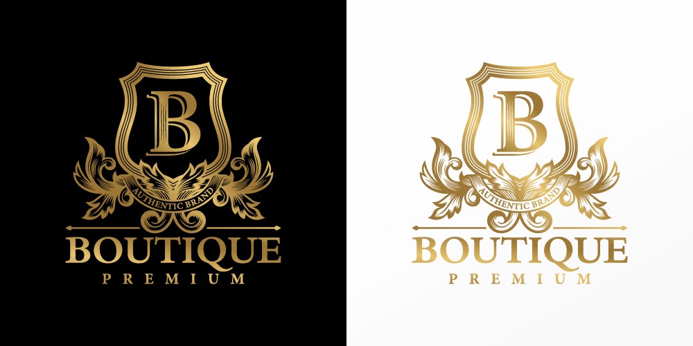 Luxury boutique logo template Vector Image
