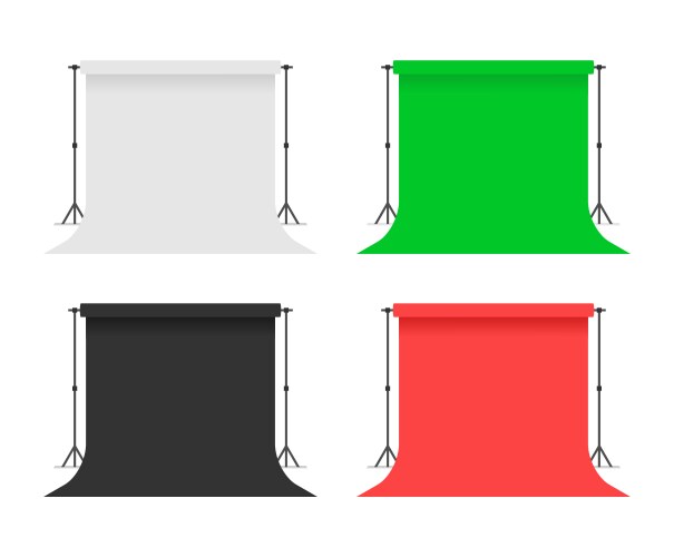 Backdrop Without Model Empty white photo studio backdrop realistic Vector Image