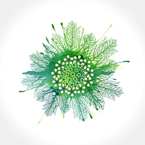 Big set of branch and flowers fall spring Vector Image