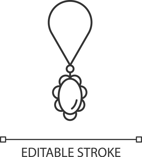 Necklace linear icon Vector Image