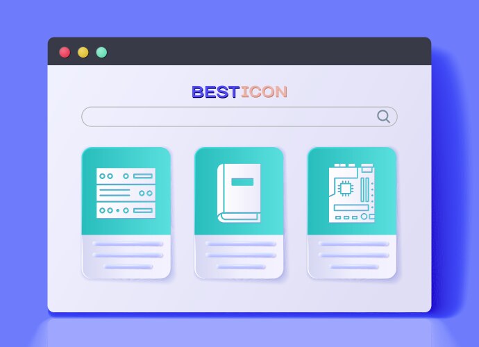 Set user manual server data web hosting vector image