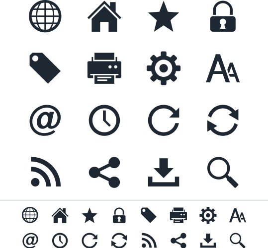 Website Icon Set vector image