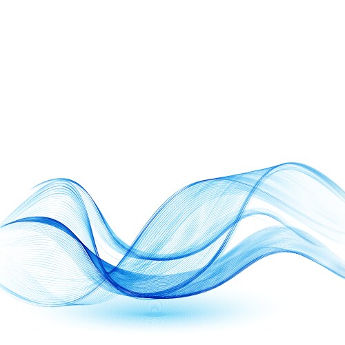 Blue abstract wave design element smoke Royalty Free Vector