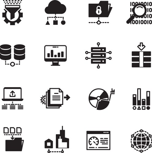 big data database analytics cloud computing vector image