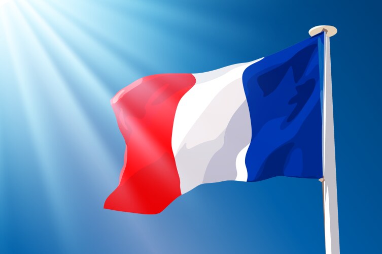 Flag of france Royalty Free Vector Image - VectorStock