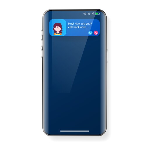 Message notification floating pop up user vector image