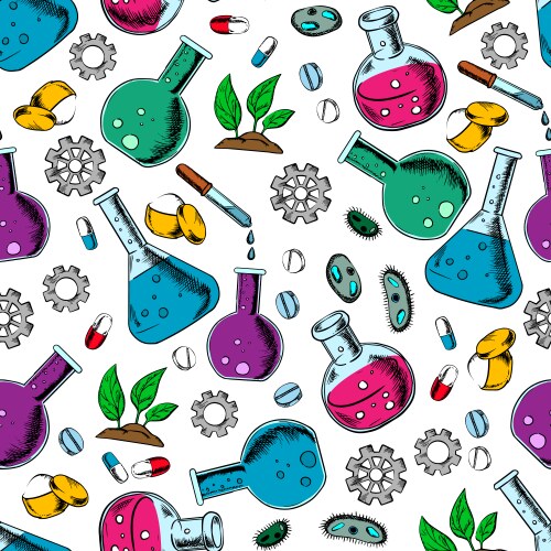 Scientific Research Laboratory Pattern – Royalty-Free Vector | VectorStock