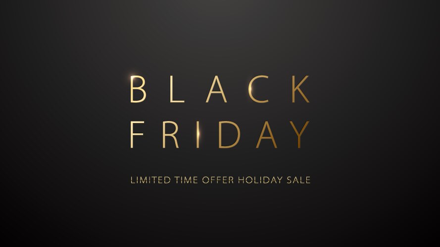 black friday sale simple luxury banner laconic vector image